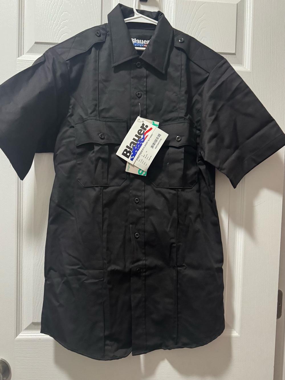Blauer Men’s Black Short-Sleeve Button-Down Tactical Shirt